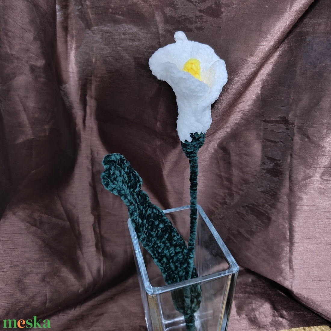 Horgolt zsenília kála - otthon & életmód - virágdekoráció - virágok - szálas virág - Meska.hu