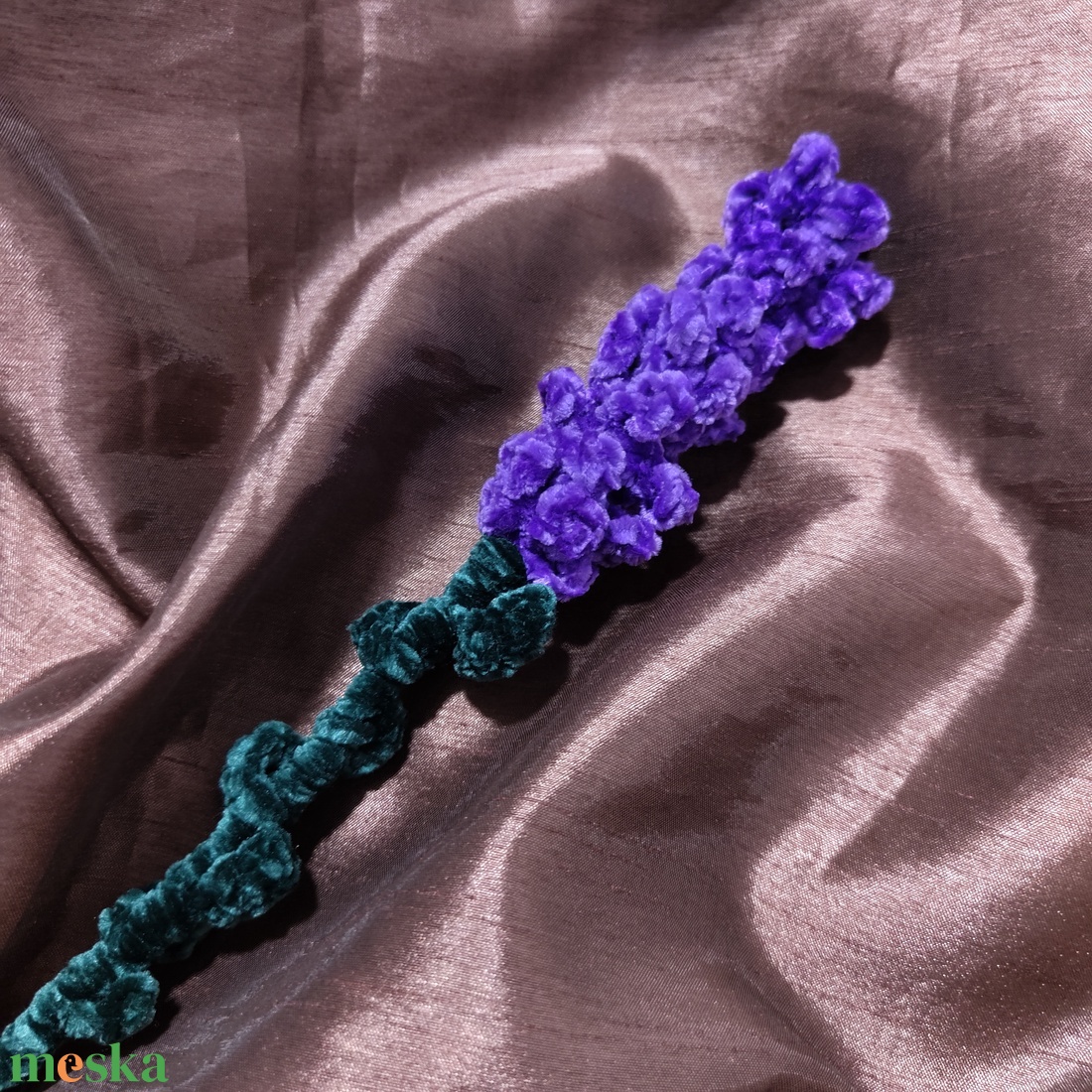 Horgolt zsenília levendula - otthon & életmód - virágdekoráció - virágok - szálas virág - Meska.hu