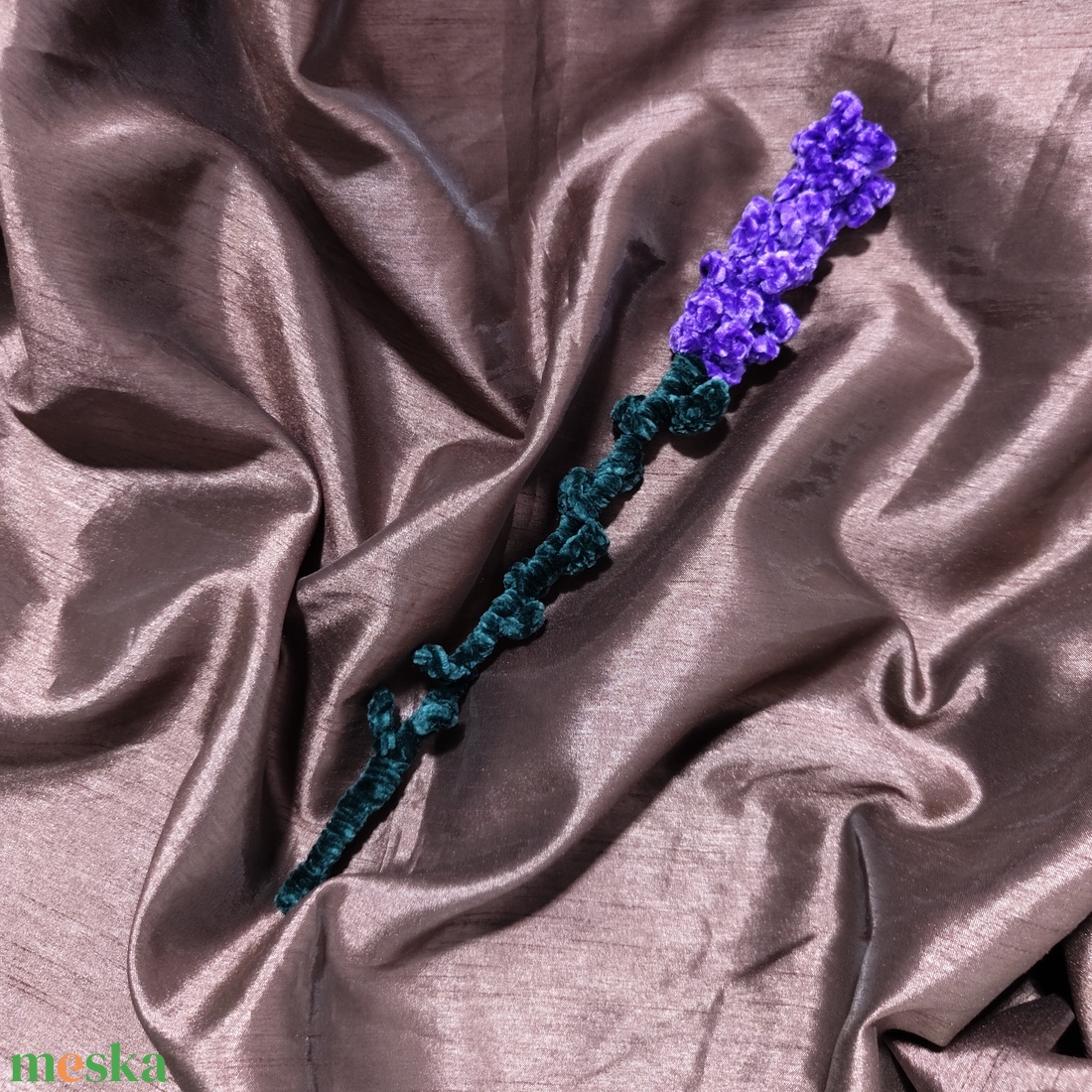 Horgolt zsenília levendula - otthon & életmód - virágdekoráció - virágok - szálas virág - Meska.hu