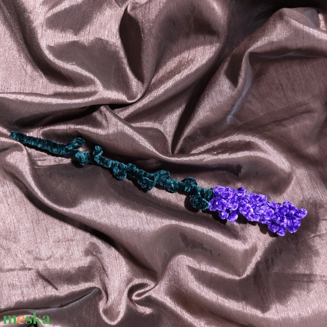 Horgolt zsenília levendula - otthon & életmód - virágdekoráció - virágok - szálas virág - Meska.hu