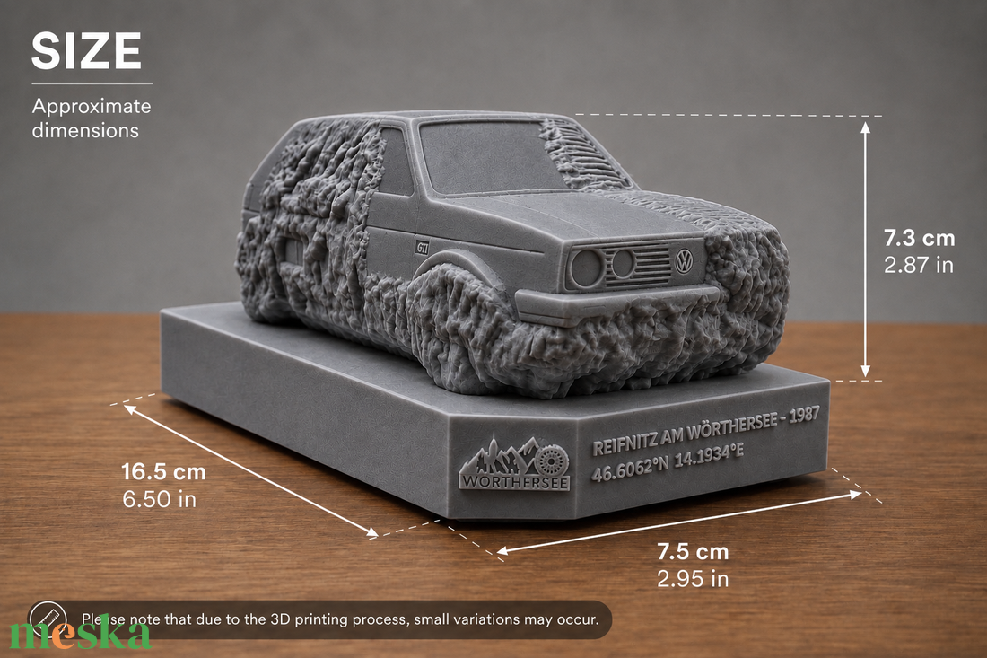 VW Golf GTI emlékmű, szobor, kőszobor - otthon & életmód - dekoráció - asztal és polc dekoráció - asztaldísz - Meska.hu