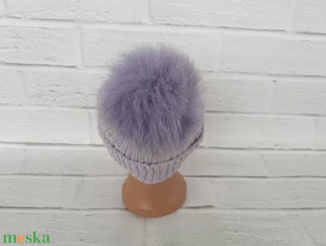 Női levendula sapka. Puha sapka tavaszra más stílushoz.Kötött levendula sapka lányoknak vagy fiúknak.Sapka levendula műp - ruha & divat - sál, sapka, kendő - sapka - Meska.hu