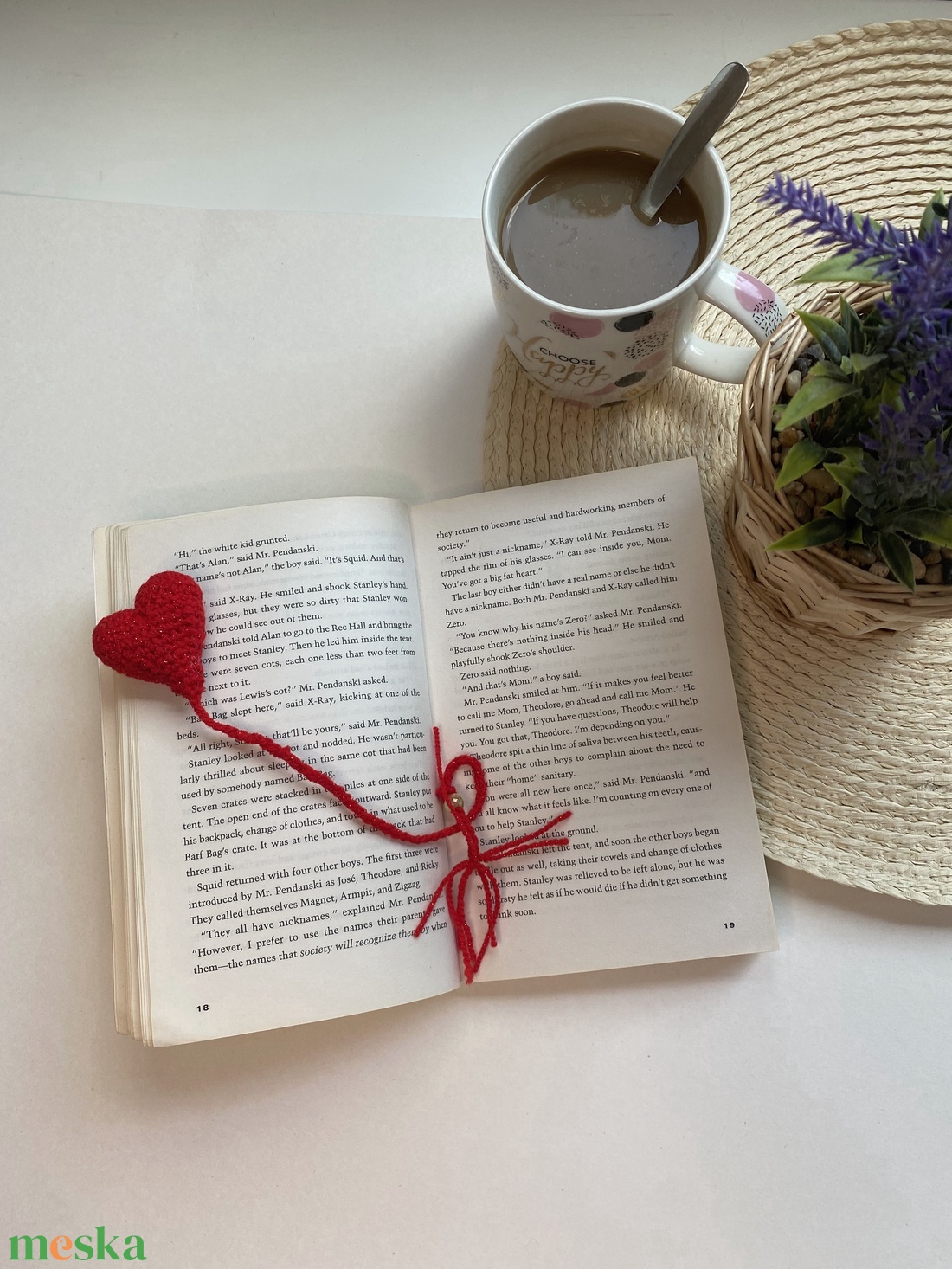 Szív alakú könyvjelző, ajándék Valentin-napra - diy (csináld magad) - egységcsomag - Meska.hu