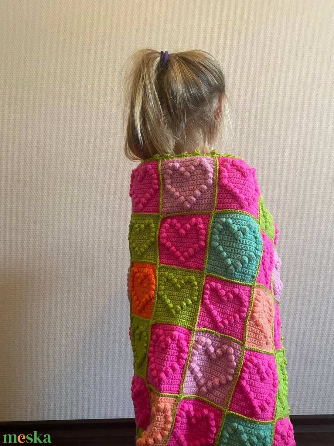 Horgolt takaró 100% akril fonal - Kitted baba/kisgyermek takaró - Tökéletes ajándék babazuhany alkalmával vagy születésn - otthon & életmód - babaszoba, gyerekszoba - babatakaró, gyerek pléd - Meska.hu