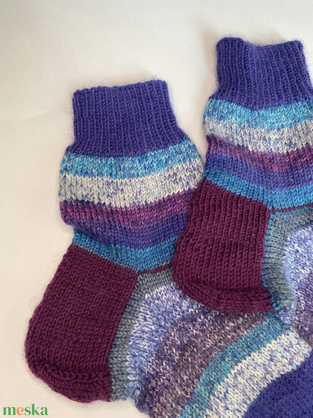 Gyerekzokni mérete EU33-34 vagy 20.5cm.kézzel kötött gyerekzokni, nagyon meleg otthon. BABY, tipegő, gyermek gyapjú zo - baba - mama - babaruházat - babazokni - Meska.hu