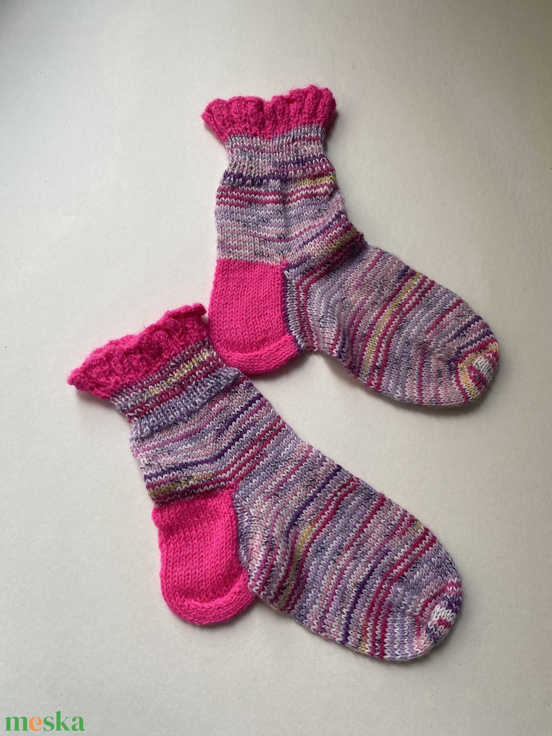  Puha gyapjú forró rózsaszín zokni EU 31-32 20,0 cm lányok zokni alvó zoknik Otthoni széles zokni Kötött gyapjú zokni gy - baba - mama - babaruházat - babazokni - Meska.hu