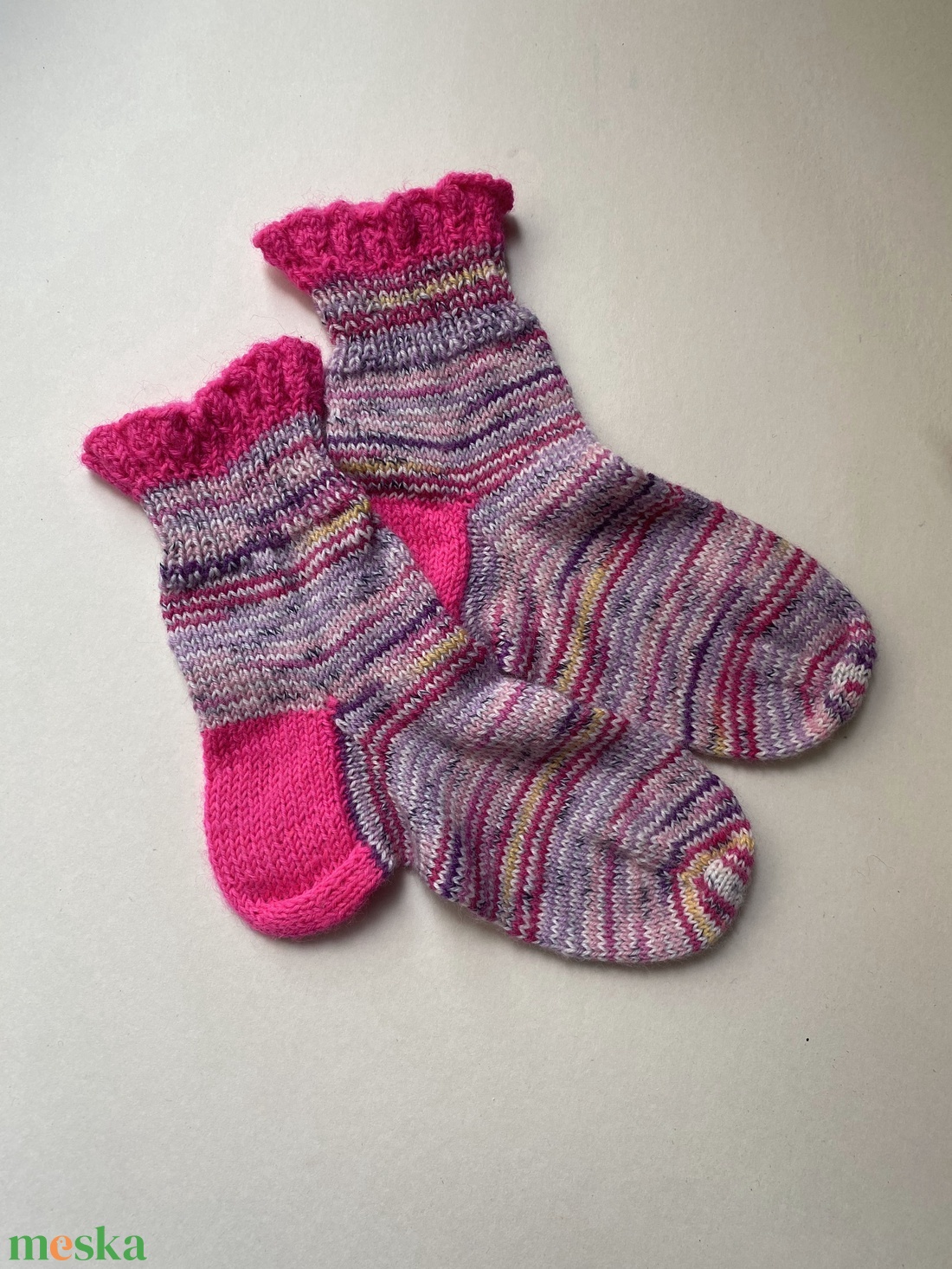  Puha gyapjú forró rózsaszín zokni EU 31-32 20,0 cm lányok zokni alvó zoknik Otthoni széles zokni Kötött gyapjú zokni gy - baba - mama - babaruházat - babazokni - Meska.hu