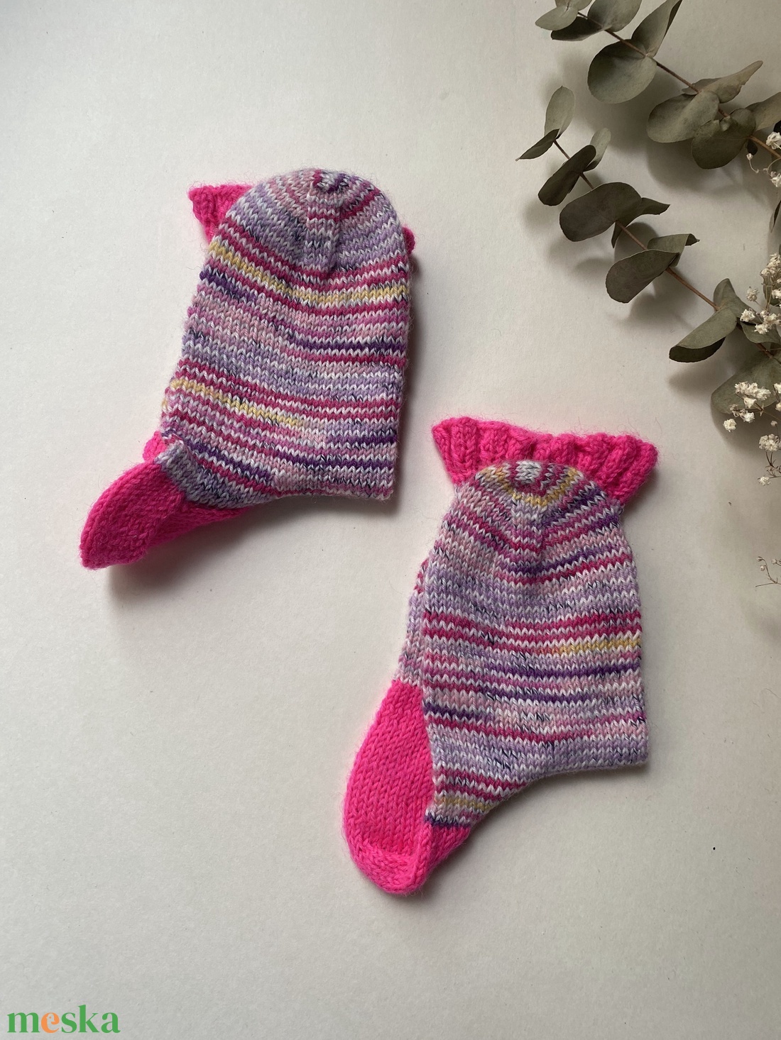  Puha gyapjú forró rózsaszín zokni EU 31-32 20,0 cm lányok zokni alvó zoknik Otthoni széles zokni Kötött gyapjú zokni gy - baba - mama - babaruházat - babazokni - Meska.hu