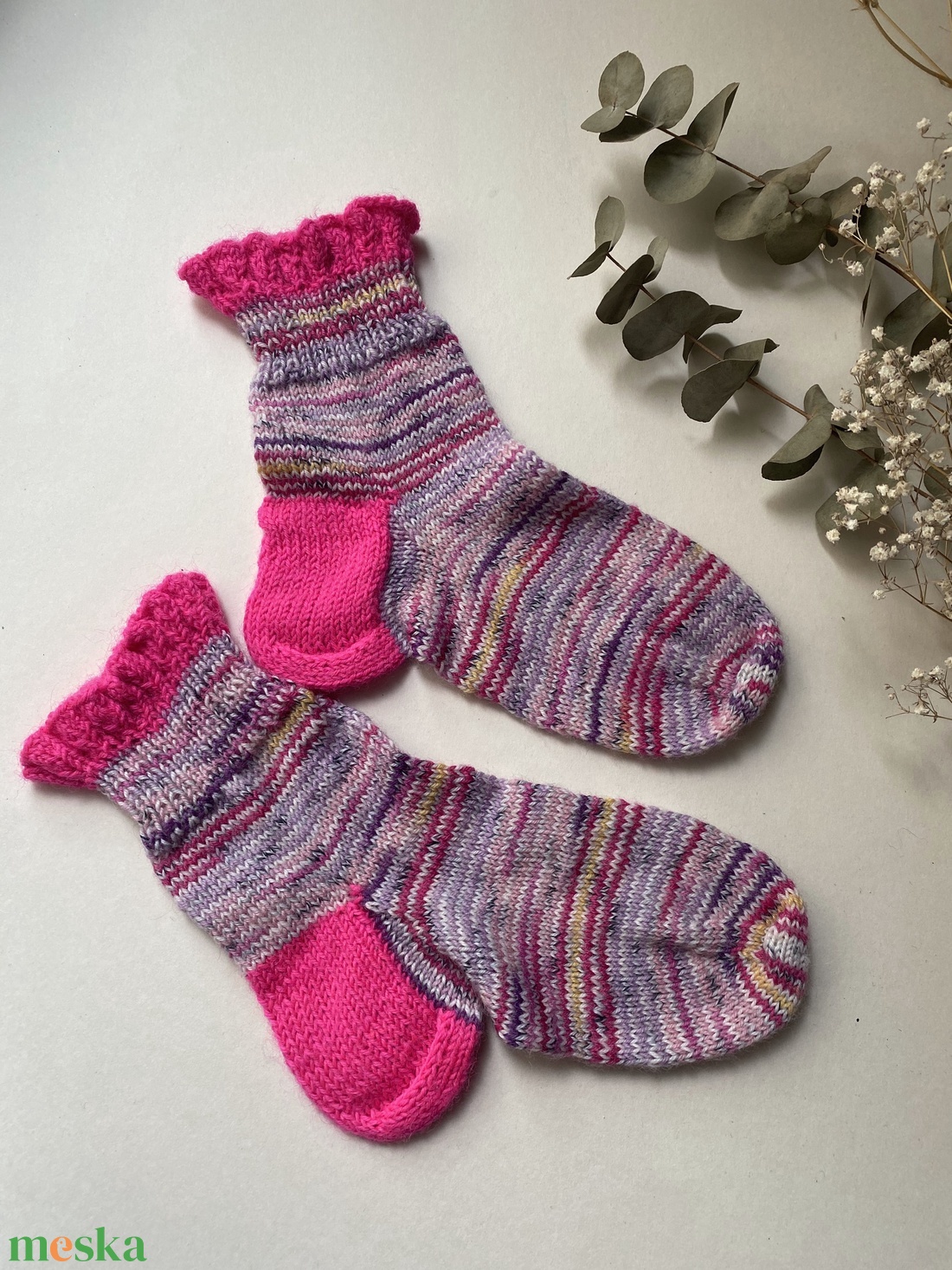  Puha gyapjú forró rózsaszín zokni EU 31-32 20,0 cm lányok zokni alvó zoknik Otthoni széles zokni Kötött gyapjú zokni gy - baba - mama - babaruházat - babazokni - Meska.hu