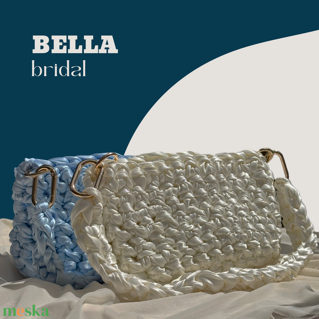 BELLA koszorúslánytáska - esküvő - kiegészítők - táska - Meska.hu