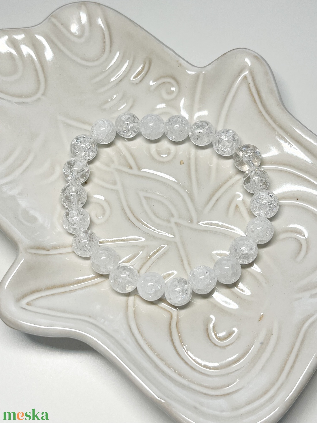 Roppantott hegyikristály ásvány karkötő - ékszer - karkötő - ásványkarkötő - Meska.hu