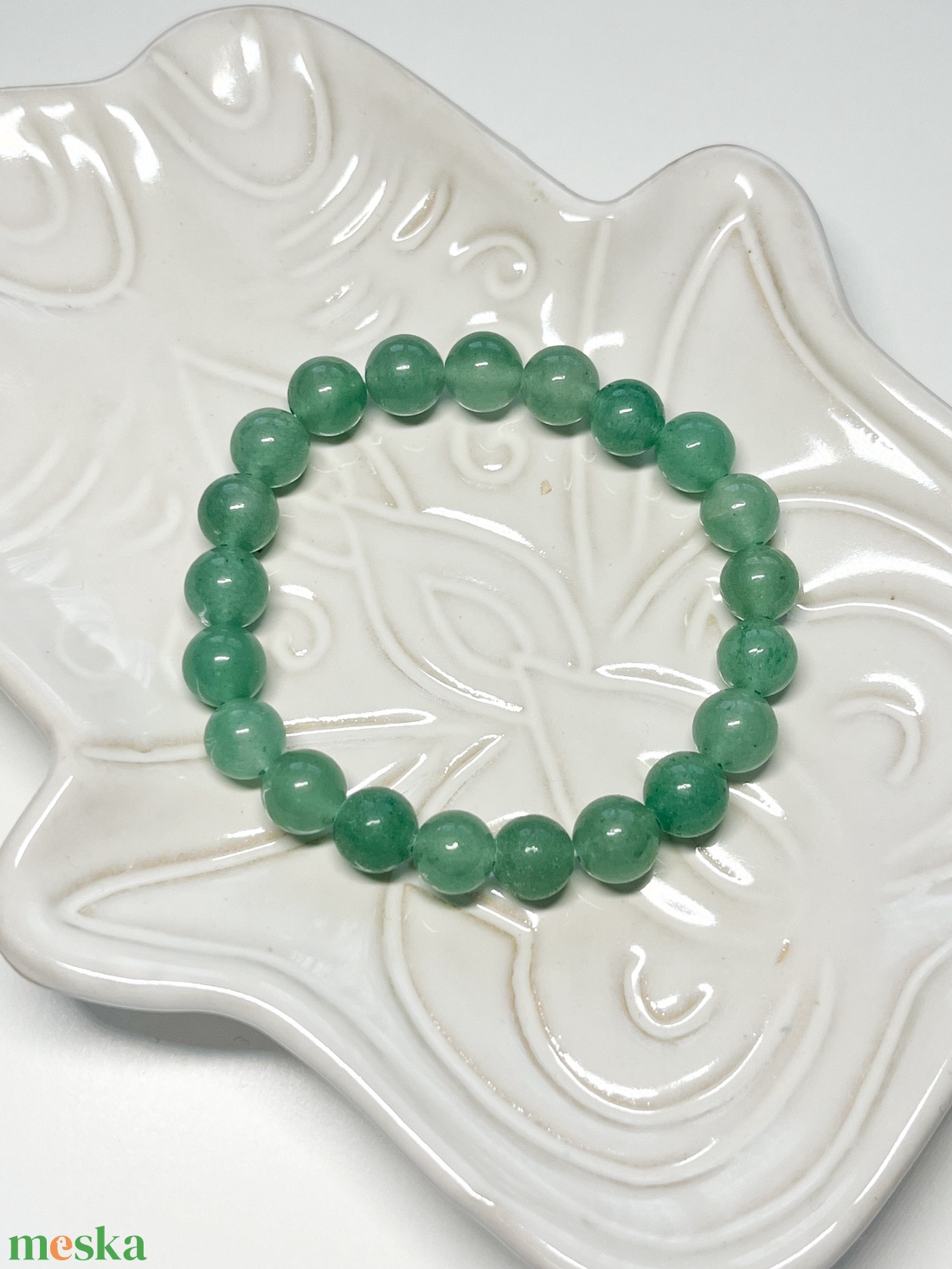 Zöld aventurin ásvány karkötő - ékszer - karkötő - ásványkarkötő - Meska.hu