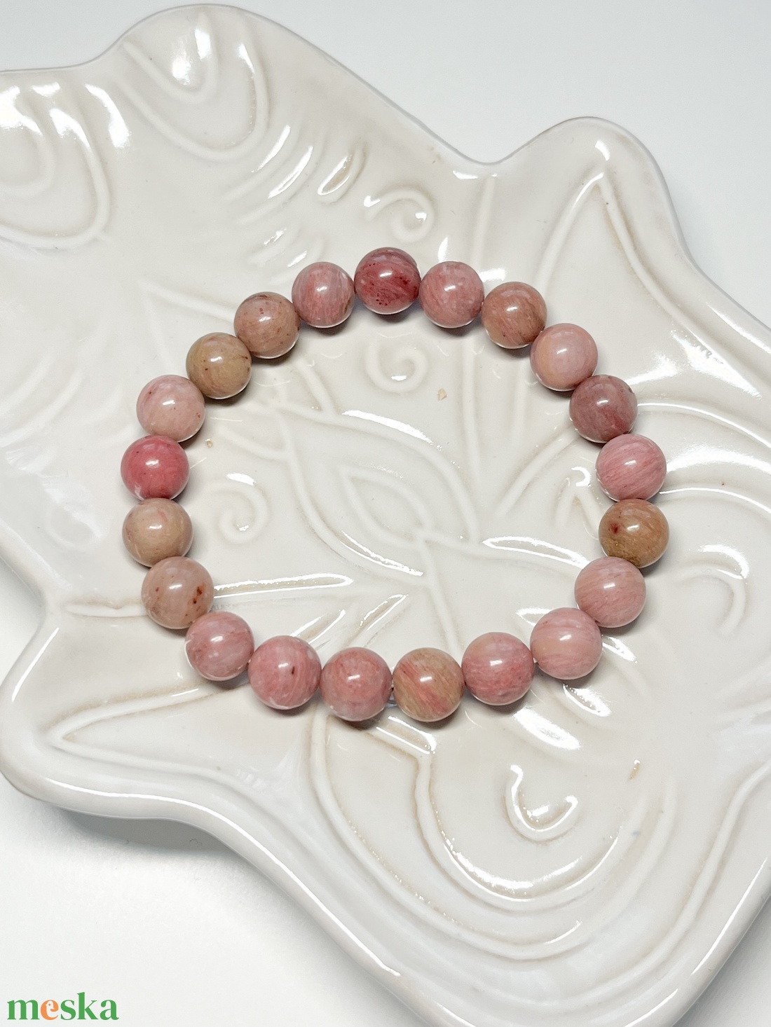 Rodonit ásvány karkötő - ékszer - karkötő - ásványkarkötő - Meska.hu