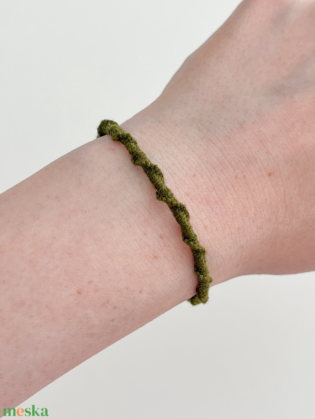 Spirálos karkötő - Moss - ékszer - karkötő - fonott karkötő - Meska.hu