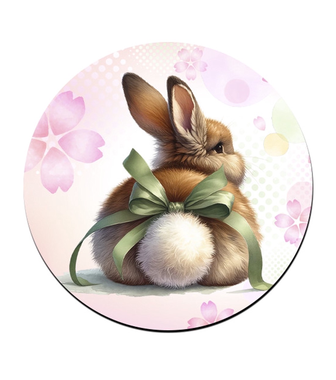 6 db cuki húsvéti nyuszi popsi kör alakú alátét szett (#37) - ünnepi díszek, dekorációk - húsvéti díszek és dekorációk - húsvéti tálalás - Meska.hu