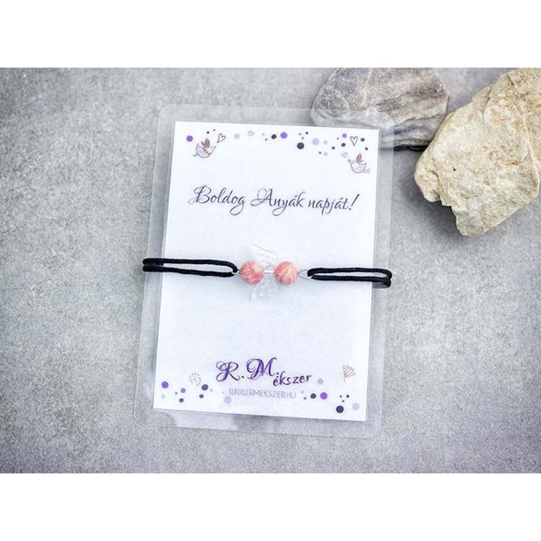 Boldog Apák Napját rodokrozit angyal karkötő -  - Meska.hu