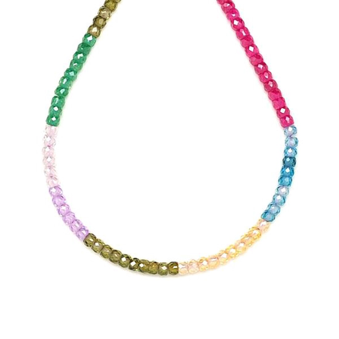 Cirkon faz. mix rubin vörös zöld korong 2x3mm  ékszerkészítő alapanyag (füzér) - kellékek & szerszámok - ásvány alapanyag - ásványfüzér - Meska.hu