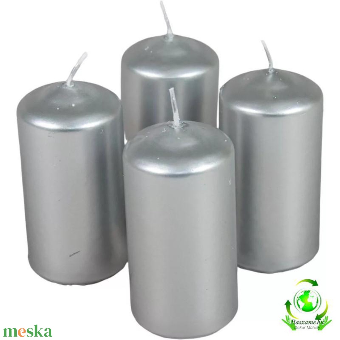 Metál henger gyertya szett 50x100mm - ezüst - kellékek & szerszámok - dekorációs kellékek - dekorációs gyertya - Meska.hu Metál henger gyertya szett 50x100mm - ezüst - kellékek & szerszámok - dekorációs kellékek - dekorációs gyertya - Meska.hu