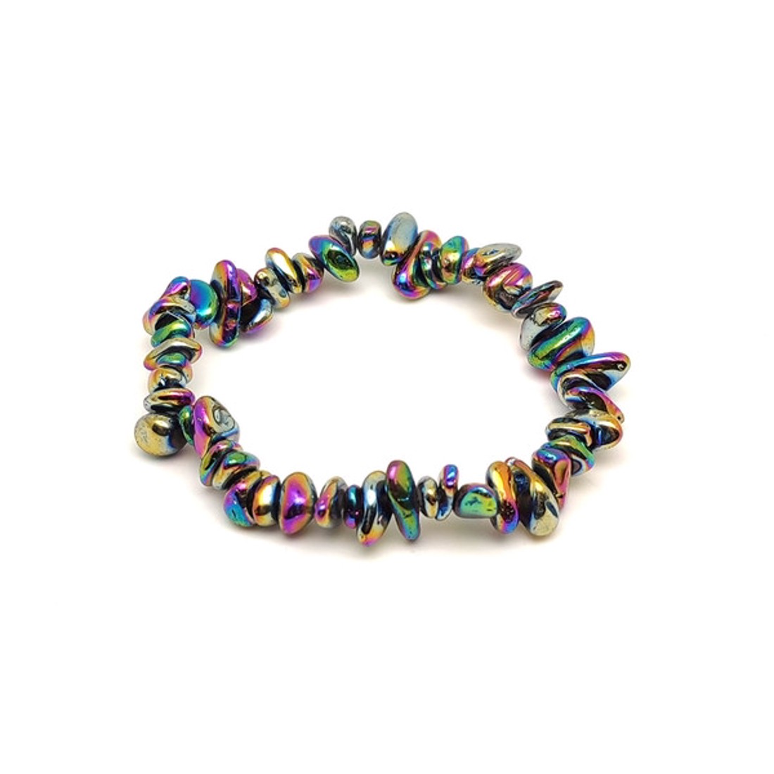 Szivárvány Aurakvarc Splitter Karkötő - ékszer - karkötő - ásványkarkötő - Meska.hu