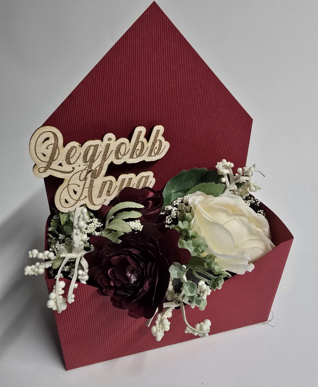 Szülőköszöntő rózsás boríték - esküvő - emlék & ajándék - szülőköszöntő ajándék - Meska.hu