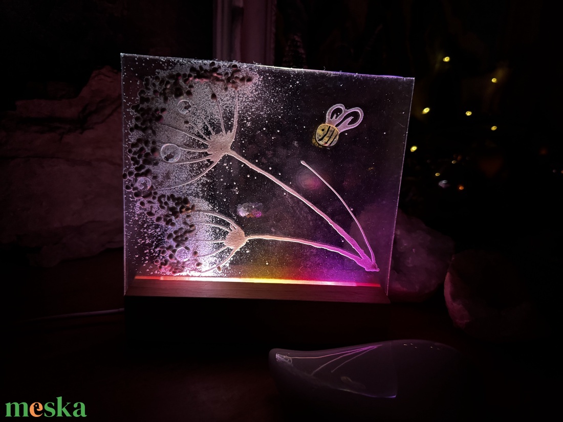 Világító üvegdísz Valentin napra..  - otthon & életmód - dekoráció - asztal és polc dekoráció - díszüveg - Meska.hu