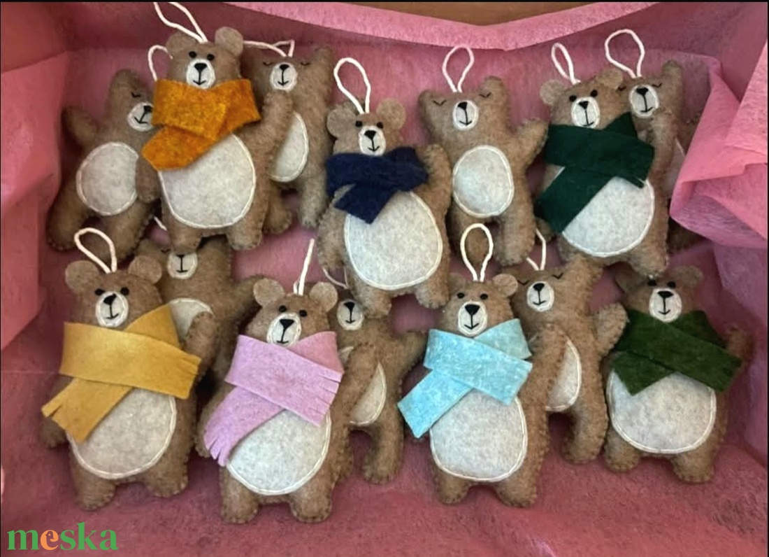 Karácsonyfa dísz - maci  - karácsony - karácsonyi lakásdekoráció - karácsonyfadíszek - Meska.hu