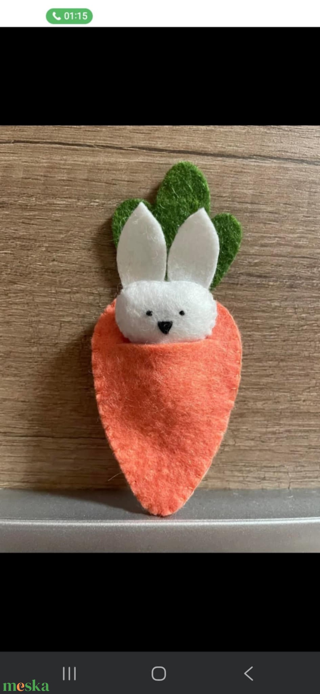 Répába bújt nyuszi - ünnepi díszek, dekorációk - húsvéti díszek és dekorációk - húsvéti asztaldíszek - Meska.hu