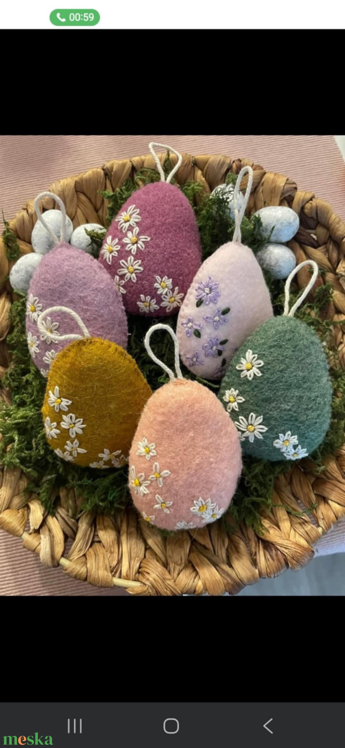 Húsvéti színes, hímzett tojások  - ünnepi díszek, dekorációk - húsvéti díszek és dekorációk - húsvéti tojás, hímestojás - Meska.hu