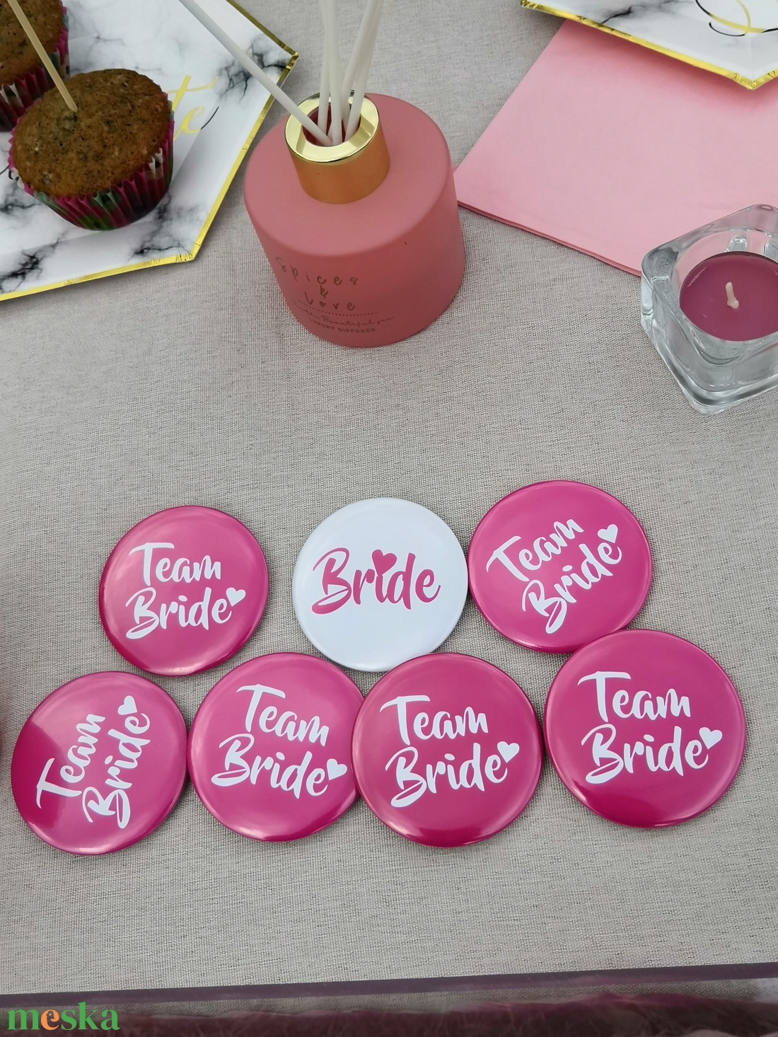 Team Bride kitúző szett - esküvő - lánybúcsú - Meska.hu