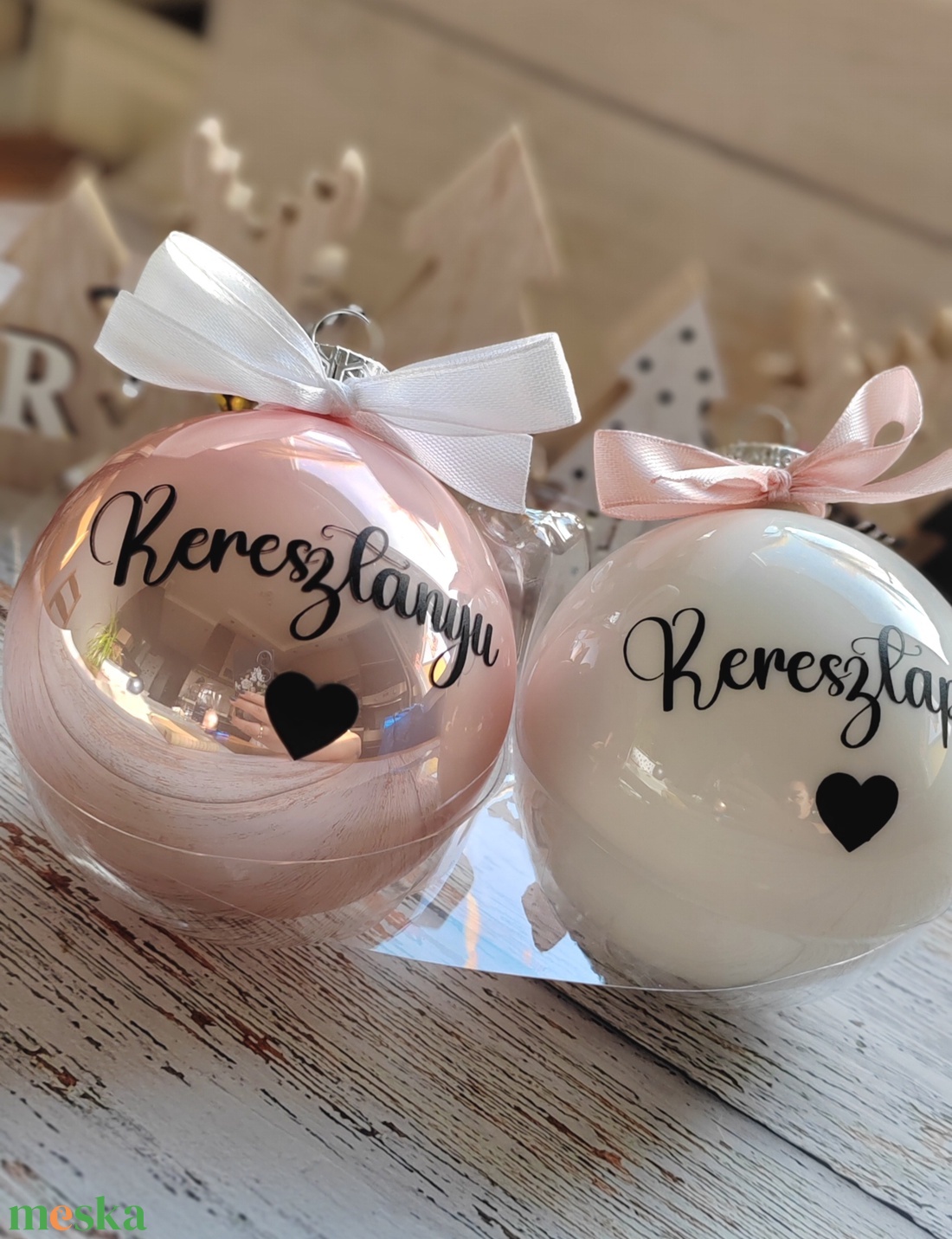 Keresztszülő felkérő box - karácsonyi - karácsony - karácsonyi lakásdekoráció - karácsonyfadíszek - Meska.hu