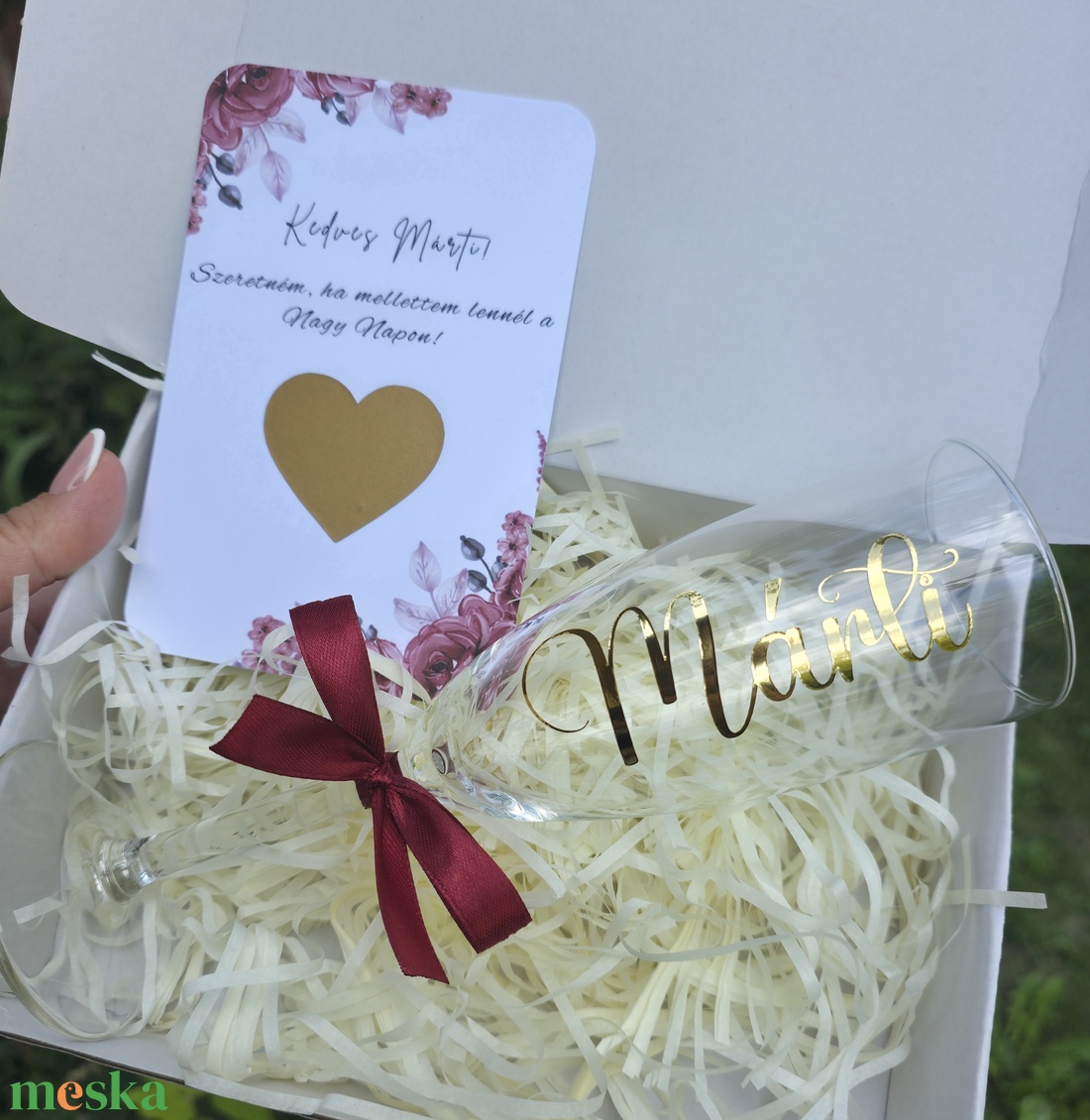 Koszorúslány / tanú felkérő box - esküvő - meghívó & kártya - koszorúslány felkérő - Meska.hu