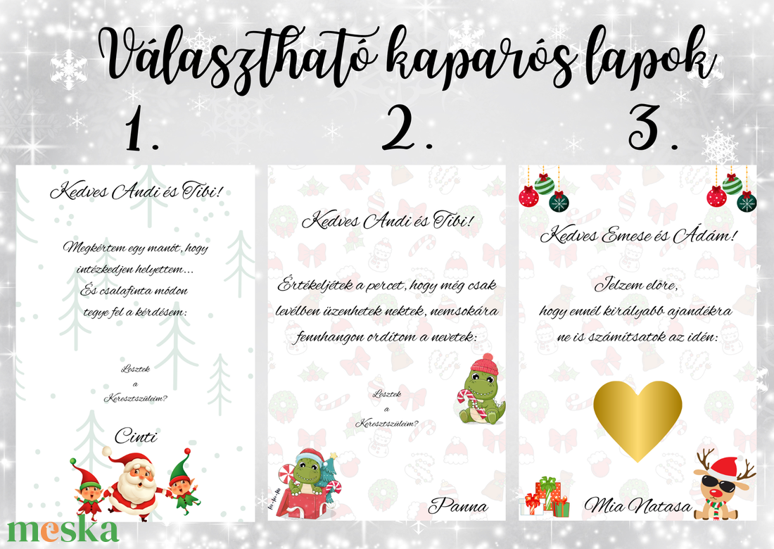 Keresztszülő felkérő box - karácsonyi - karácsony - karácsonyi lakásdekoráció - karácsonyfadíszek - Meska.hu