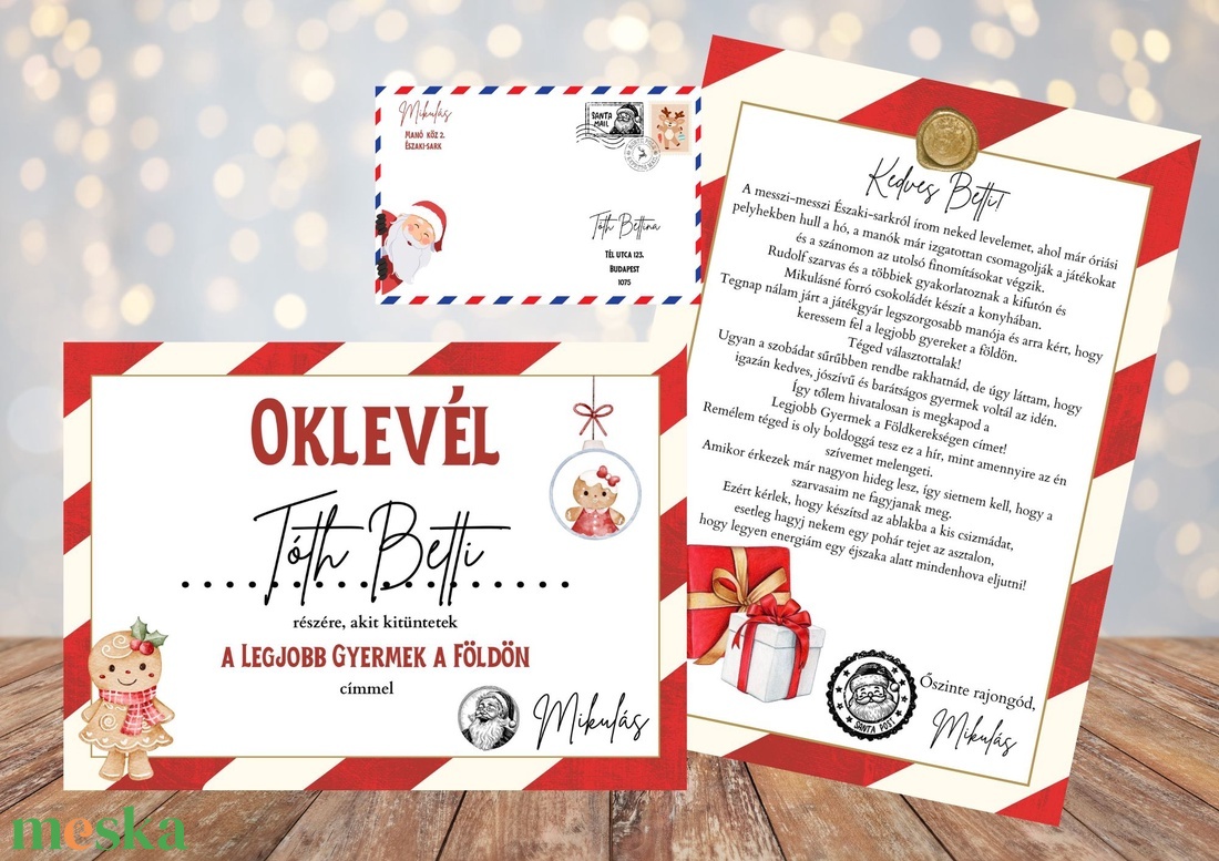 Levél a Mikulástól + Legjobb gyermek oklevél - karácsony - mikulás - mikulás ajándékok - Meska.hu Levél a Mikulástól + Legjobb gyermek oklevél - karácsony - mikulás - mikulás ajándékok - Meska.hu