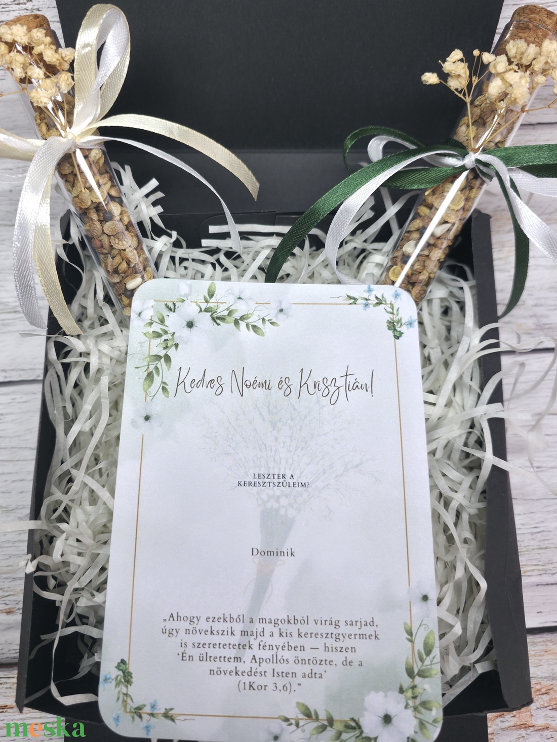 Keresztszülő felkérő  virágmag szett -  kaparós sorsjeggyel - játék & sport - keresztelőajándékok - Meska.hu