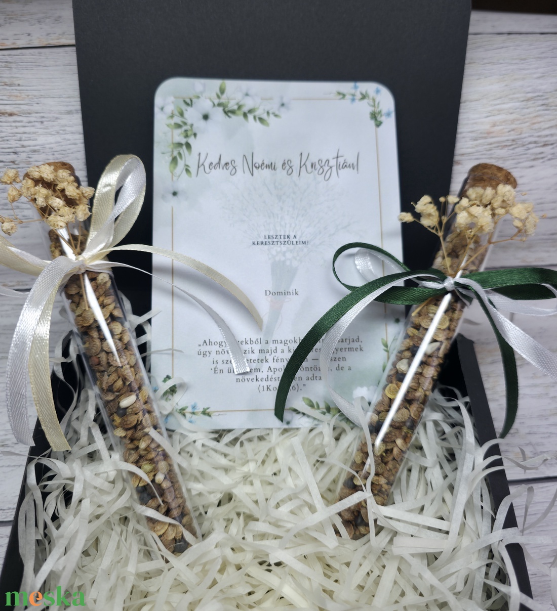 Keresztszülő felkérő  virágmag szett -  kaparós sorsjeggyel - játék & sport - keresztelőajándékok - Meska.hu