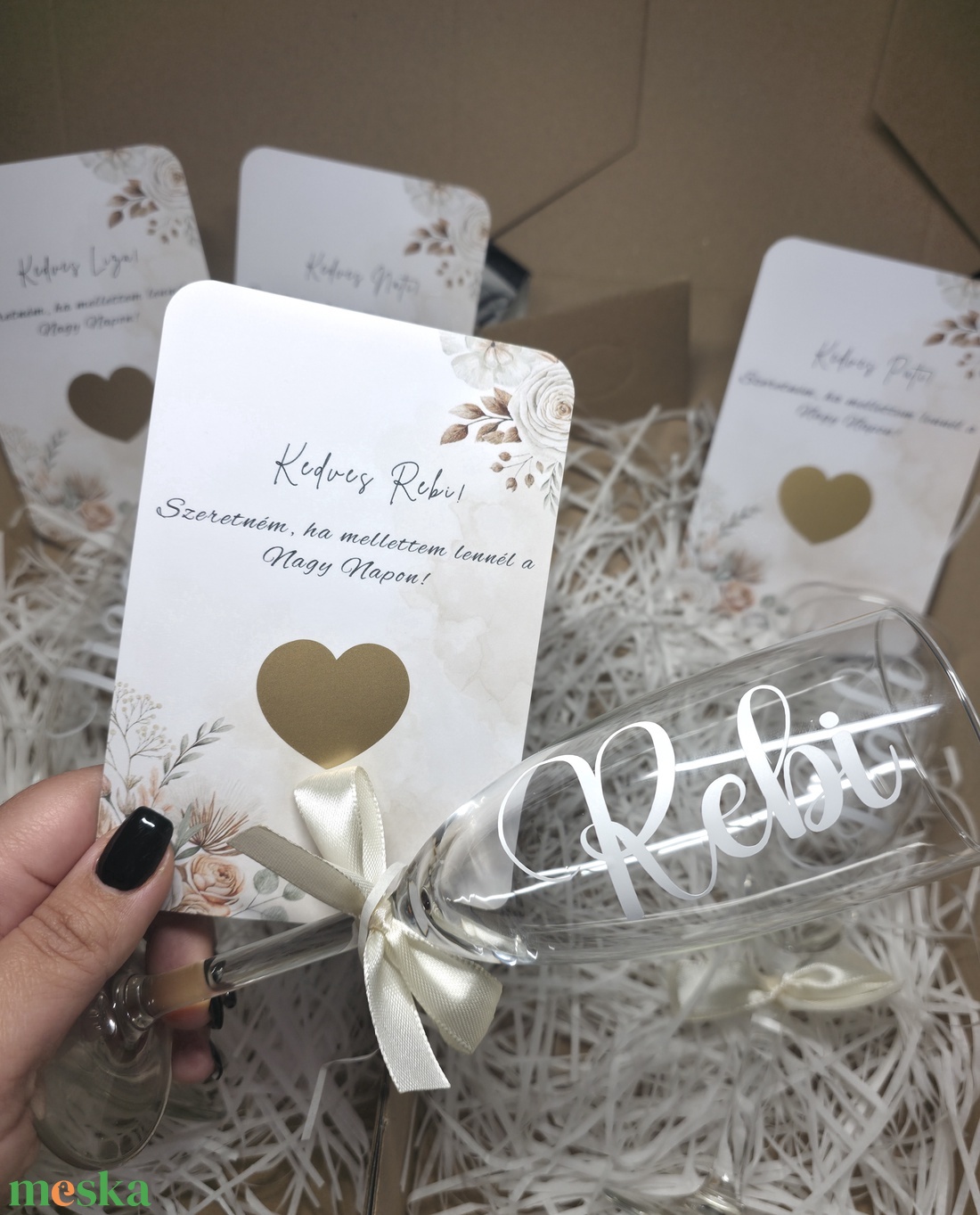 Koszorúslány / tanú felkérő box - esküvő - meghívó & kártya - koszorúslány felkérő - Meska.hu