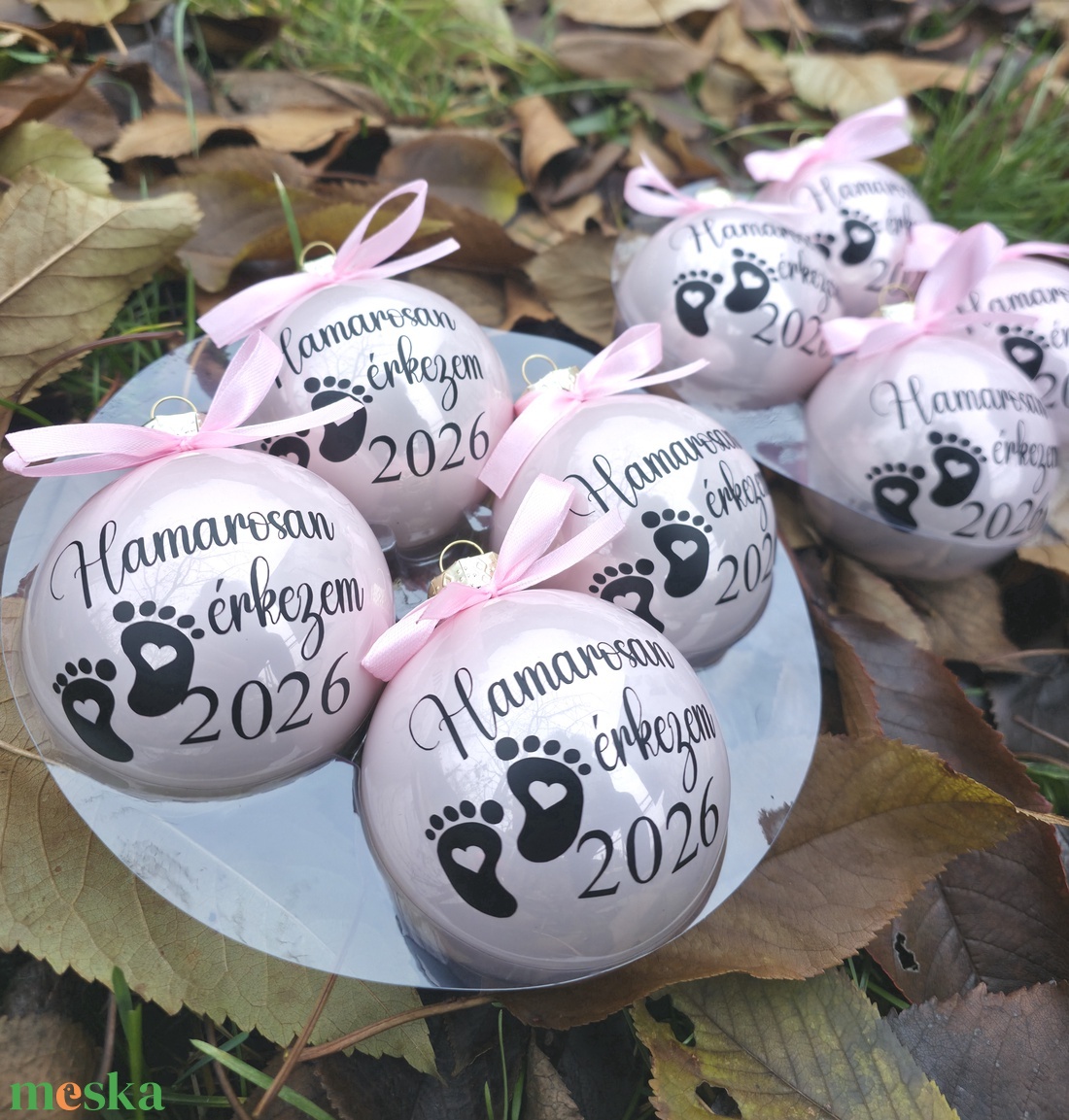 Baba bejelentő karácsonyi gömb - játék & sport - bababejelentők - Meska.hu