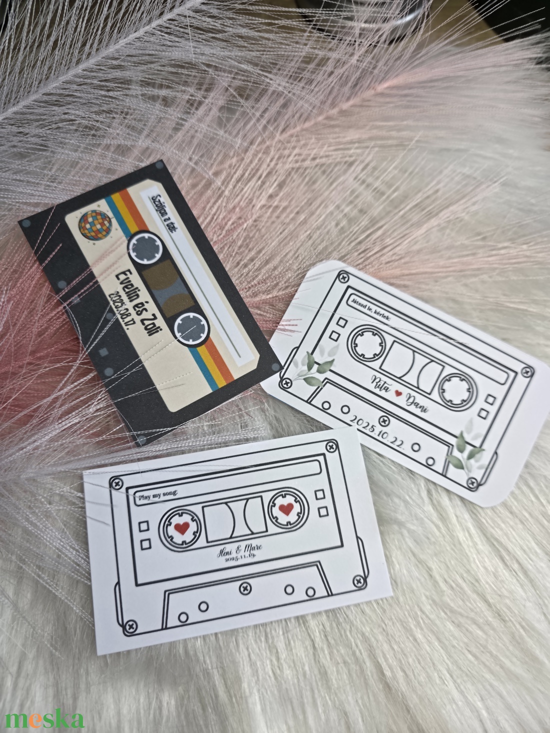 Esküvői kérj zenét kártya - esküvő - meghívó & kártya - meghívó - Meska.hu