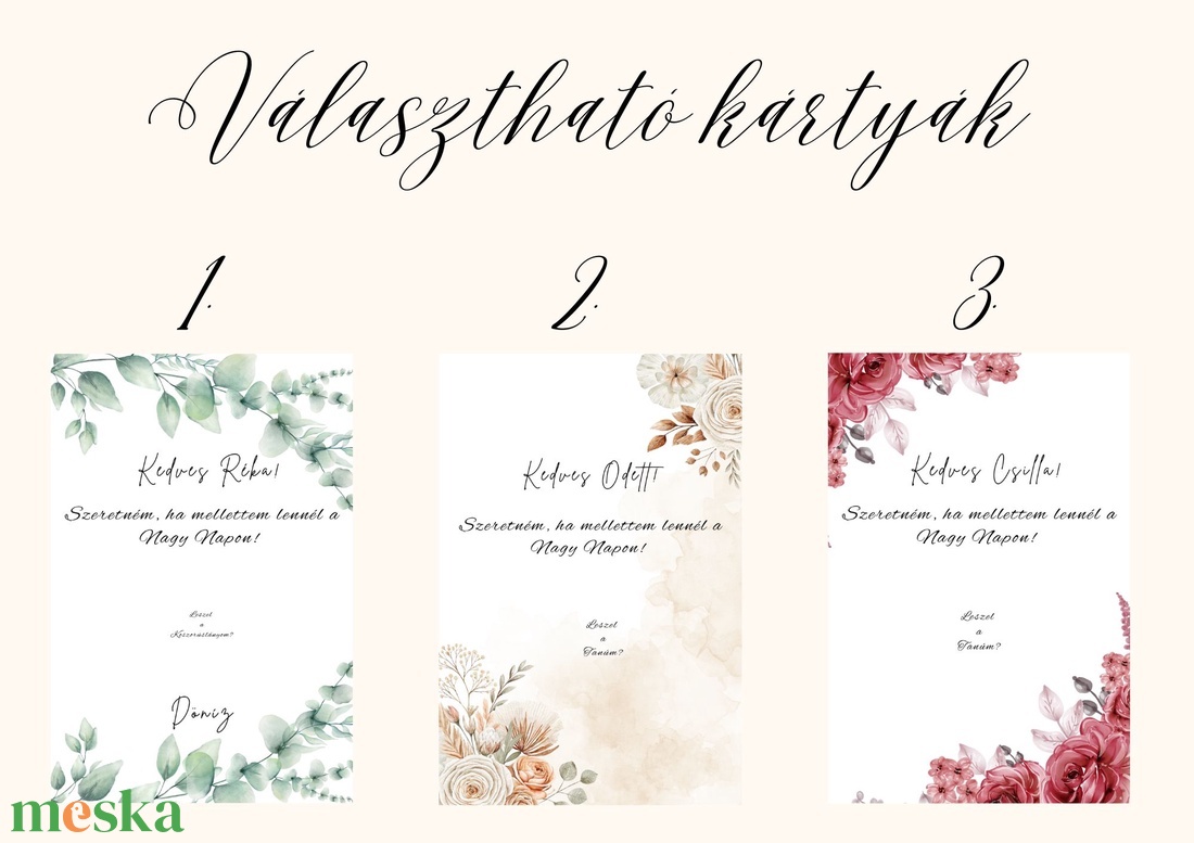 Tanú/ koszorúslány felkérő kaparós kártya - esküvő - meghívó & kártya - tanú felkérő - Meska.hu