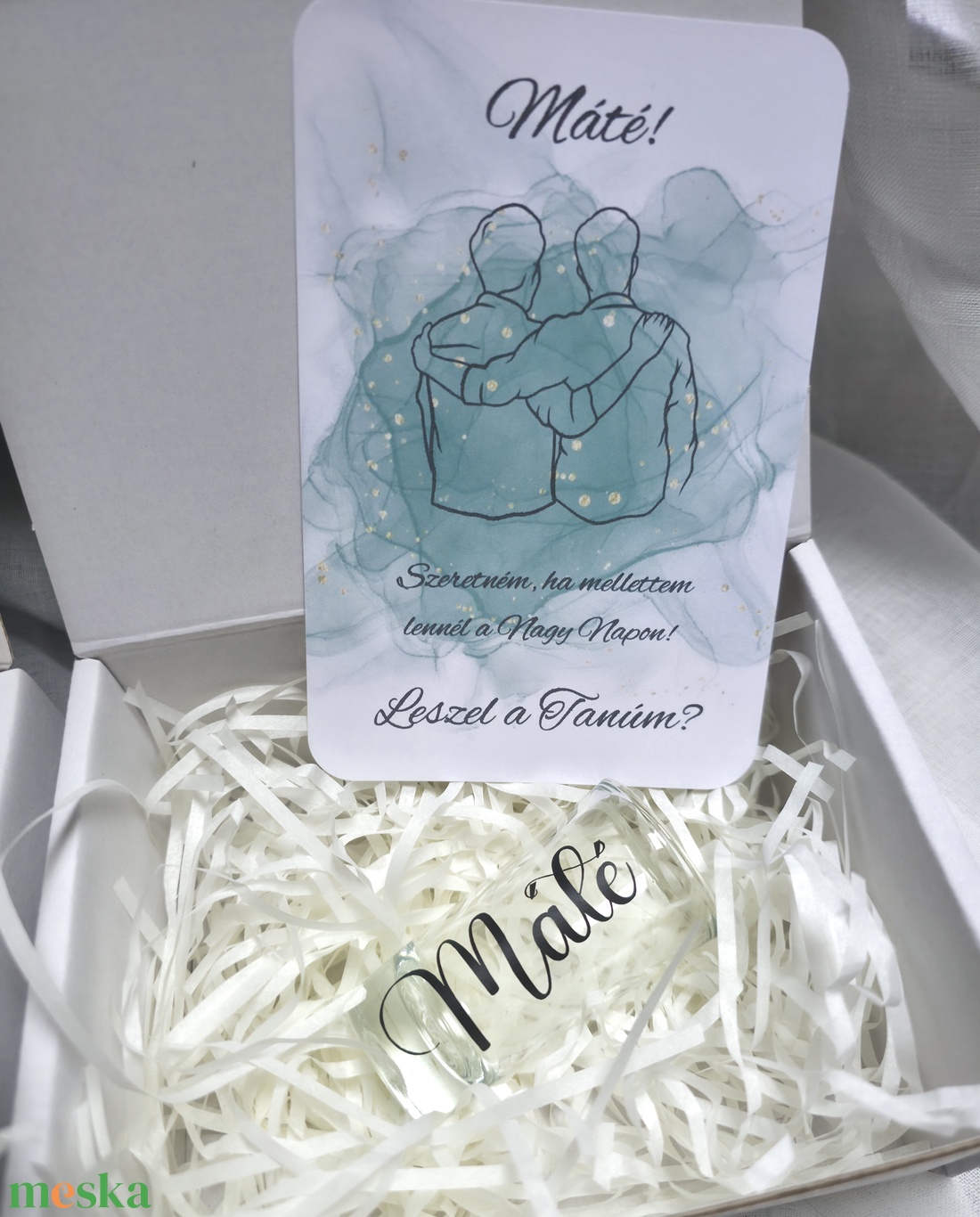 Férfi tanú felkérő box - mini - esküvő - meghívó & kártya - tanú felkérő - Meska.hu