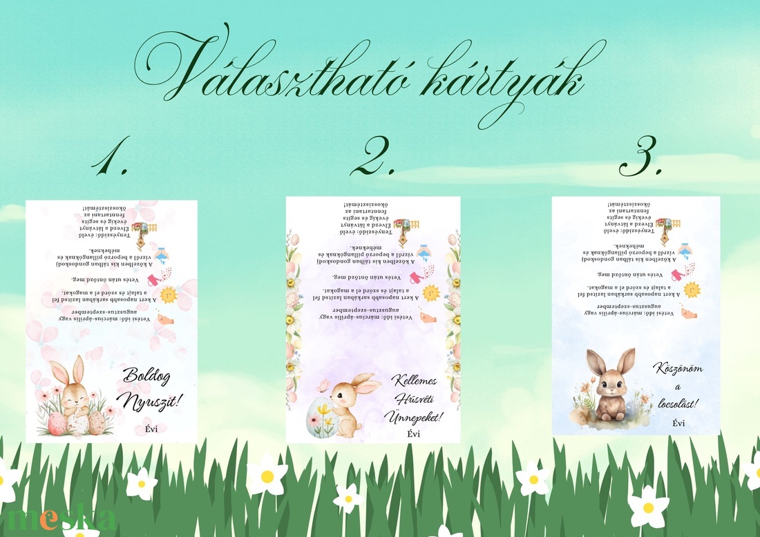 Húsvéti ajándék virágmag - otthon & életmód - papír, írószer - ajándékozás kellékei - ajándékkísérő - Meska.hu