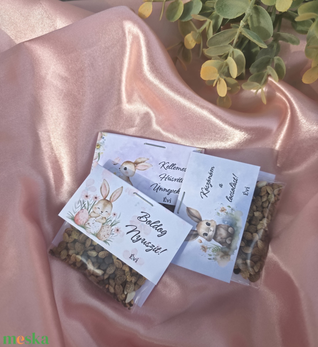 Húsvéti ajándék virágmag - otthon & életmód - papír, írószer - ajándékozás kellékei - ajándékkísérő - Meska.hu