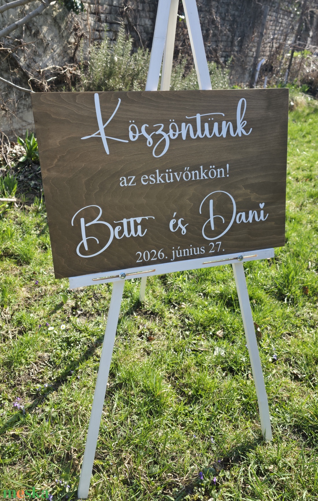 Esküvői köszöntő tábla 60x40cm - esküvő - dekoráció - tábla & jelzés - Meska.hu
