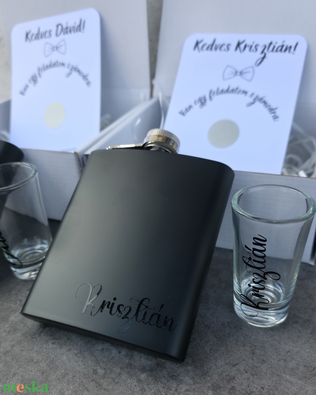 Férfi tanú felkérő box - Black - esküvő - meghívó & kártya - tanú felkérő - Meska.hu