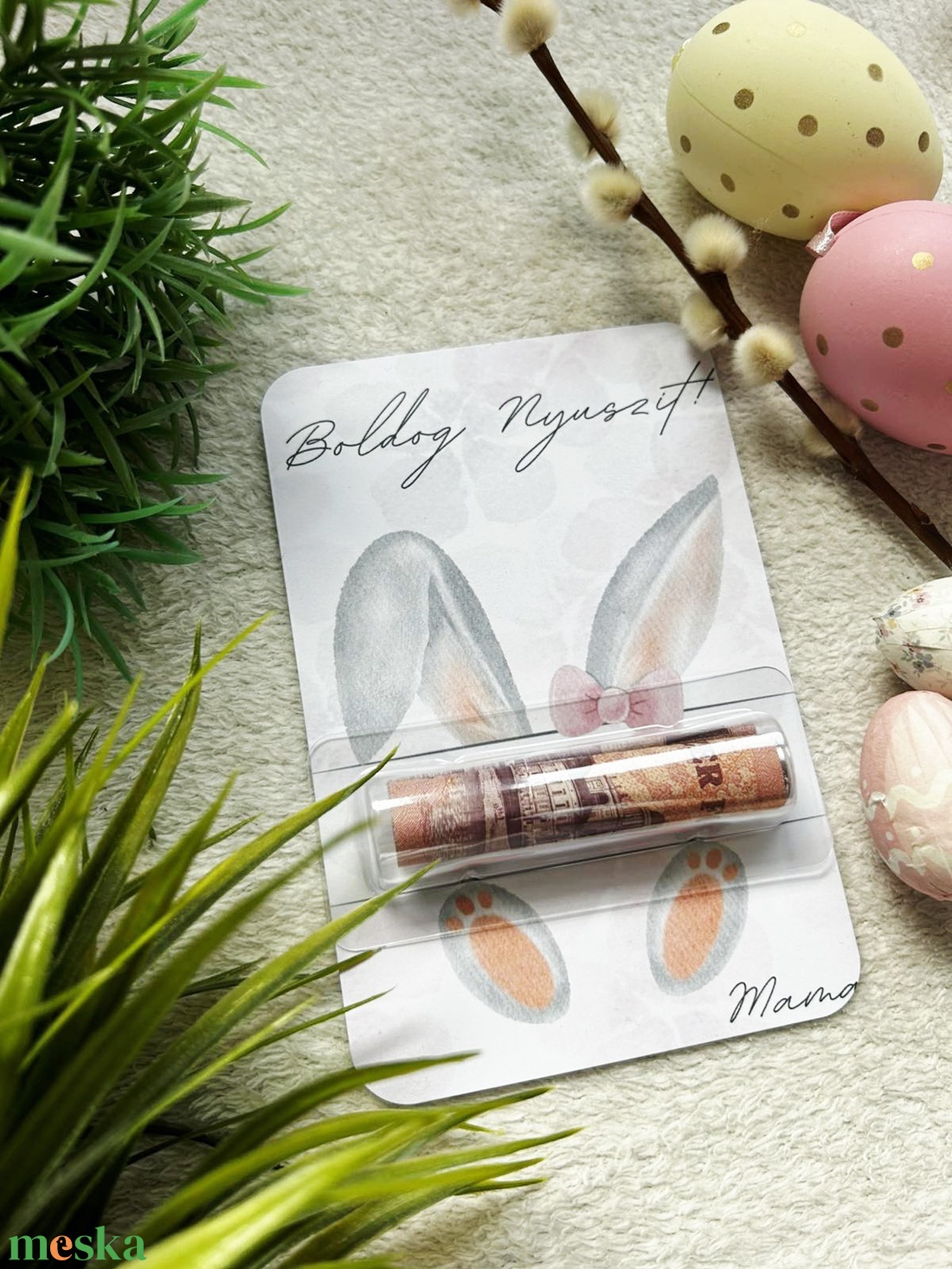 Húsvéti pénzátadó kártya - ünnepi díszek, dekorációk - húsvéti díszek és dekorációk - húsvéti ajándékátadó - Meska.hu