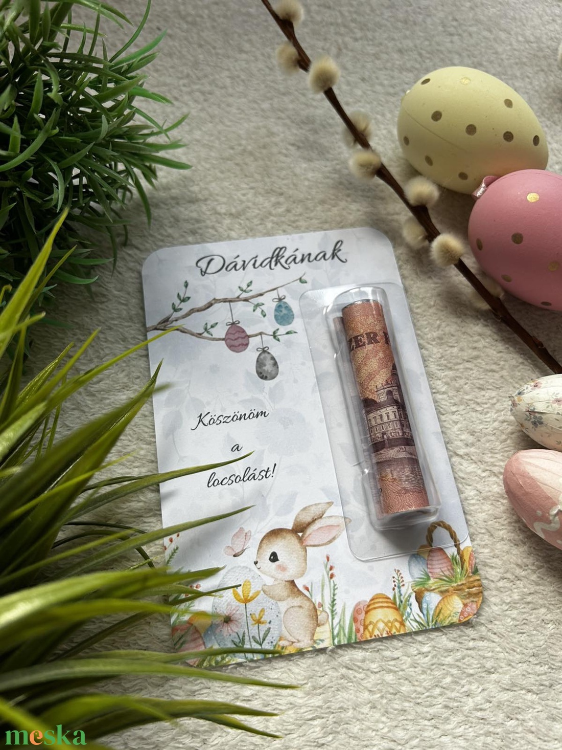 Locsolkodó pénz kártya - ünnepi díszek, dekorációk - húsvéti díszek és dekorációk - húsvéti ajándékátadó - Meska.hu