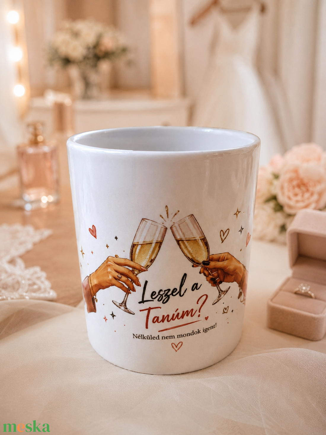 Esküvői felkérő bögre - Koszorúslánynak, tanúnak - esküvő - meghívó & kártya - tanú felkérő - Meska.hu