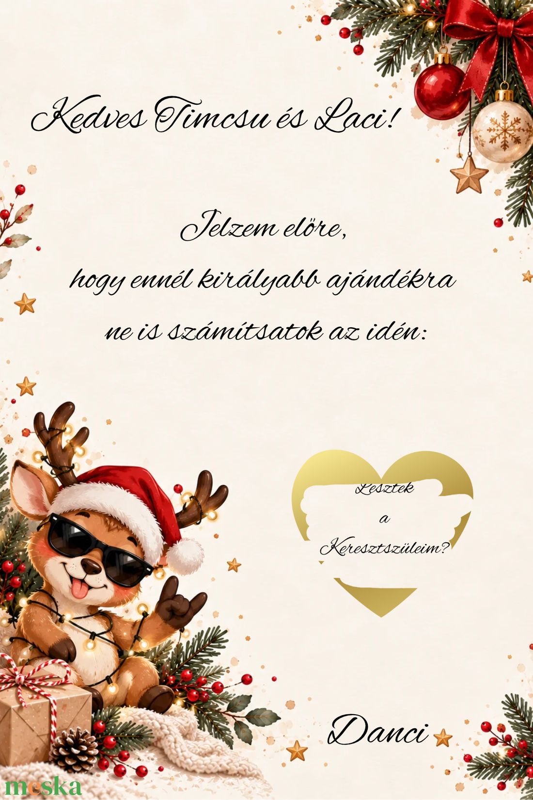 Keresztszülő felkérő kaparós kártya- karácsonyi - baba - mama - keresztelő kellékek - keresztszülő felkérő - Meska.hu