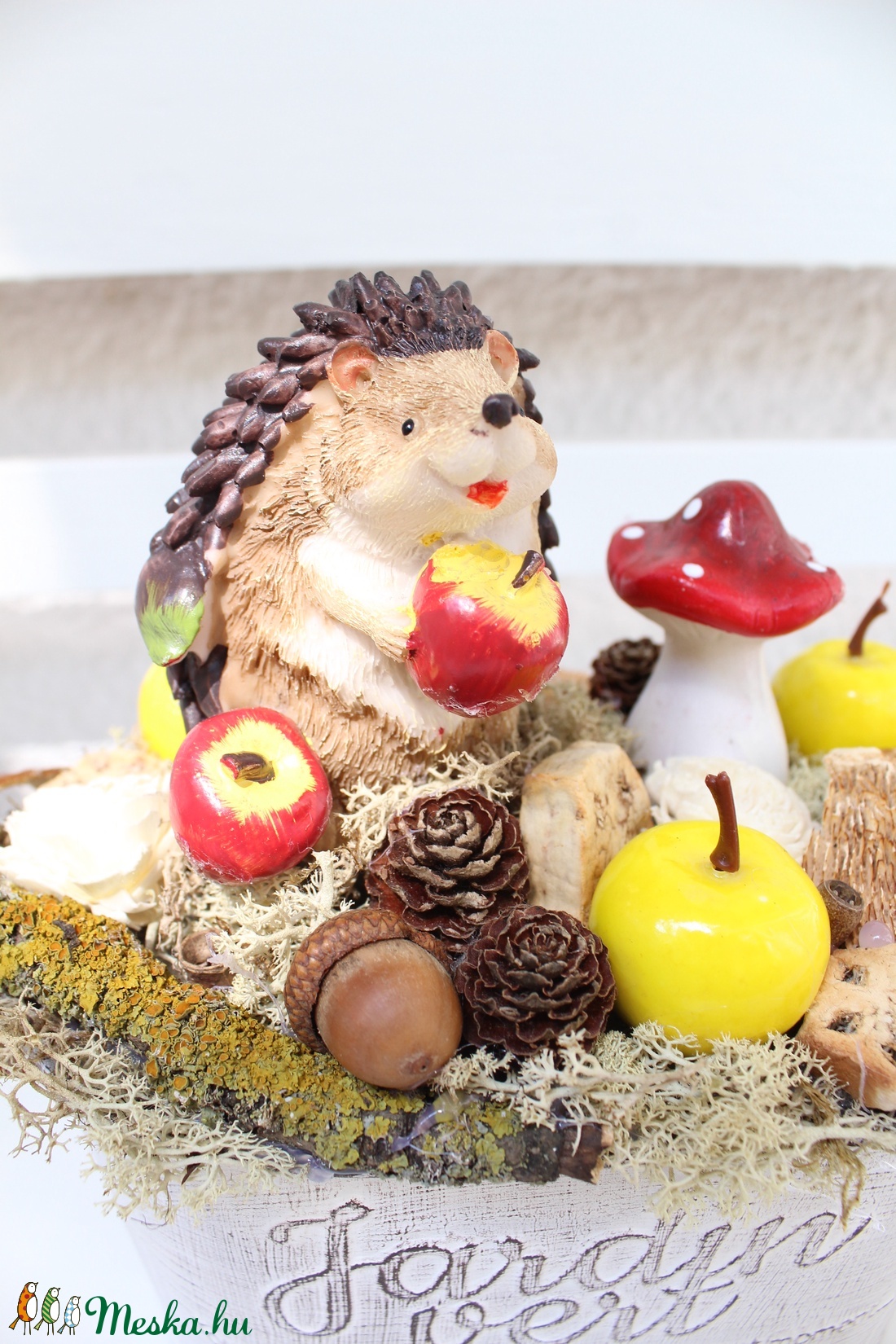 Sünis őszi asztaldísz, dekoráció, kaspóban. - otthon & életmód - dekoráció - Meska.hu