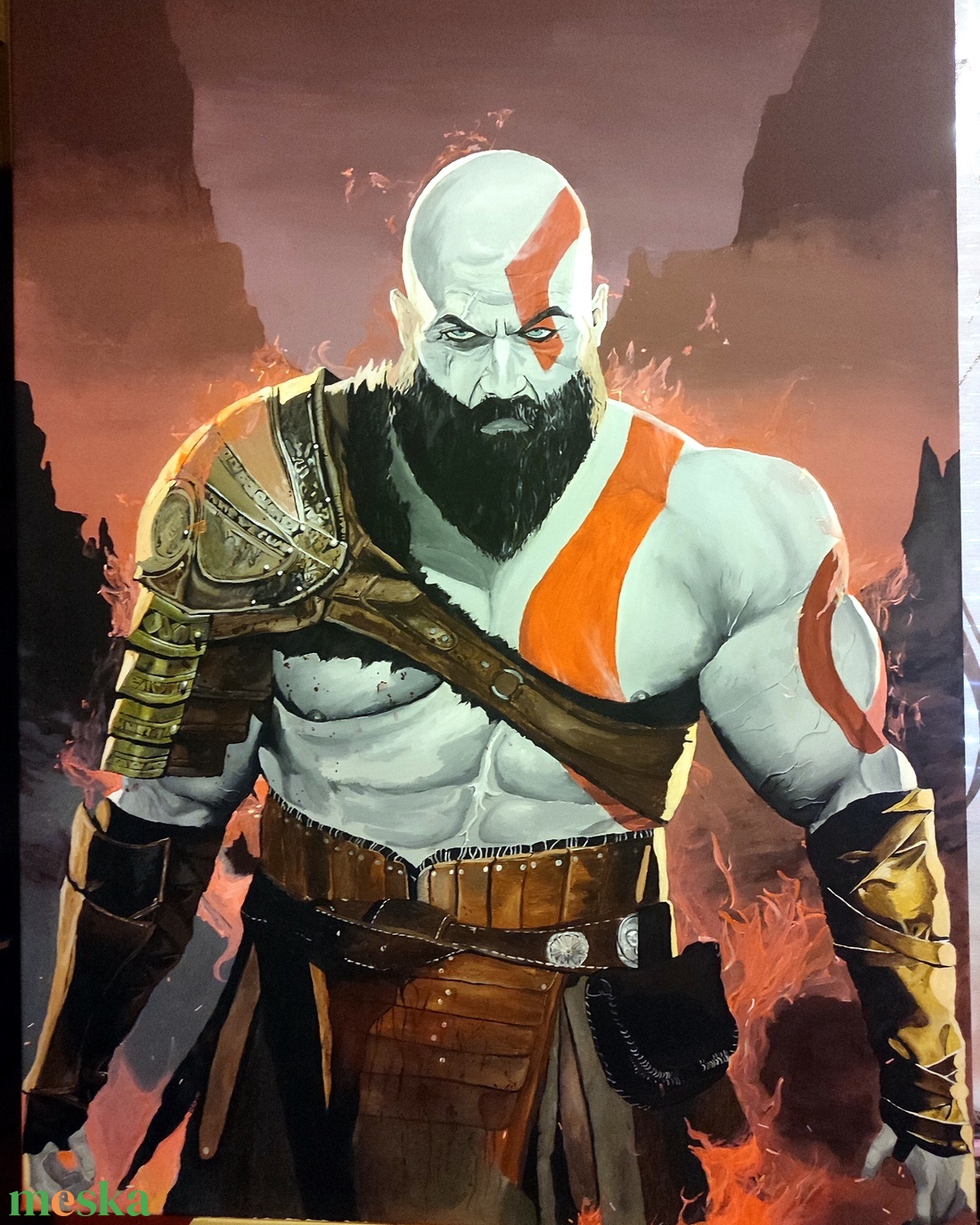 Kratos 80x120 akril festmény  - művészet - festmény - akril - Meska.hu
